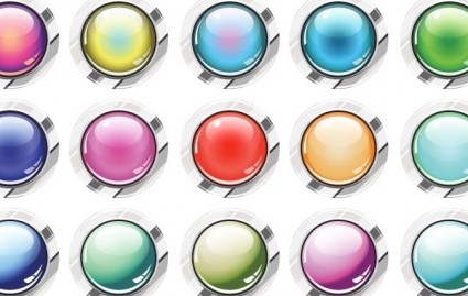 Crystal Glossy Vector Buttons