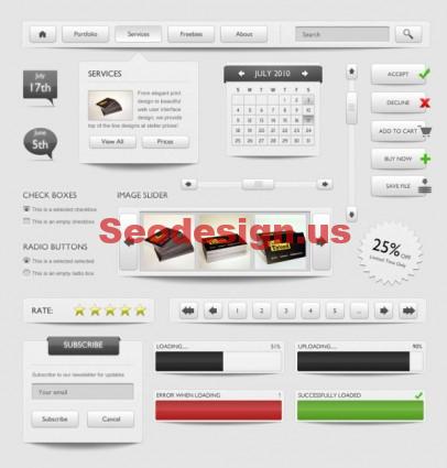 PSD Web Design Elements