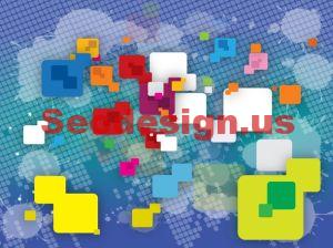 Abstract Squares Vector Backgrounds