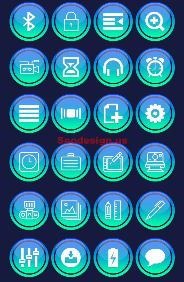 Retina UI Icons Set Download