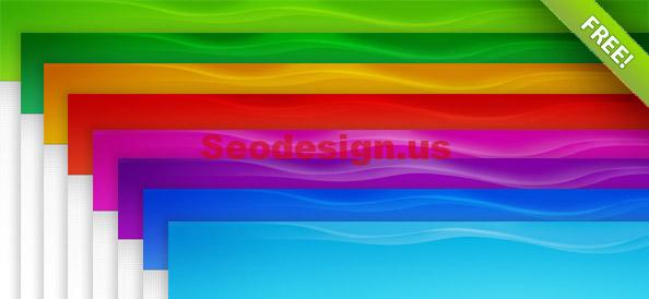 Tillable Colorful Header Backgrounds