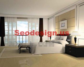 Cute bedroom interior 3d model