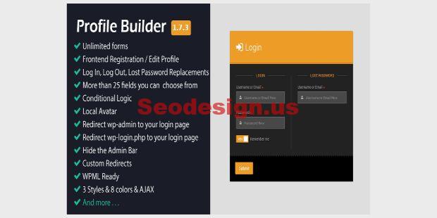 Custom Login Form and Profile Builder