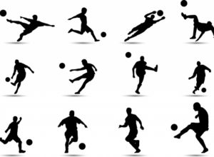12 World Cup Free Vector Soccer Silhouette