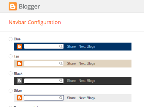 How to customize the blogger navbar style